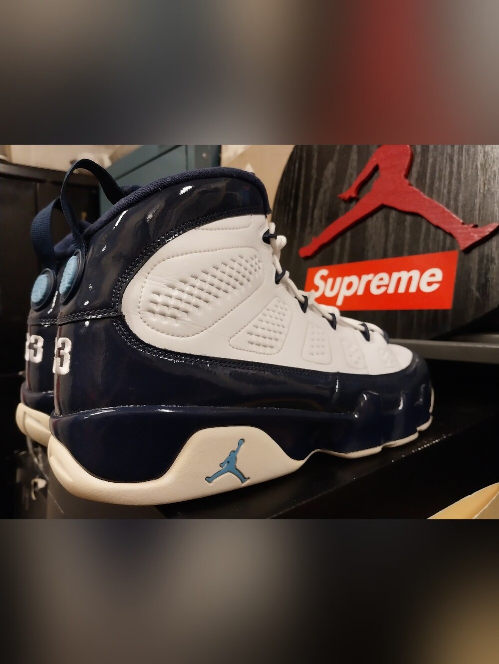 Retro Jordan 9 Patent Midnight Blue Size 13